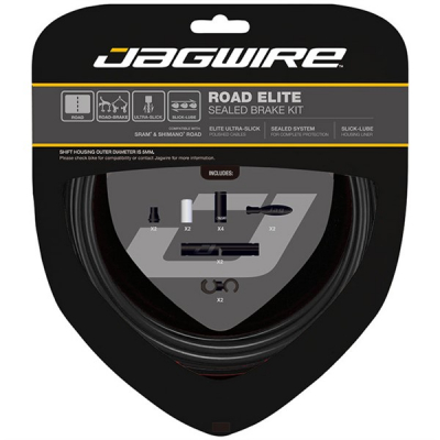 Набор рубашек и тросиков тормоза JAGWIRE Road Elite Sealed Brake Kit Stealth Black