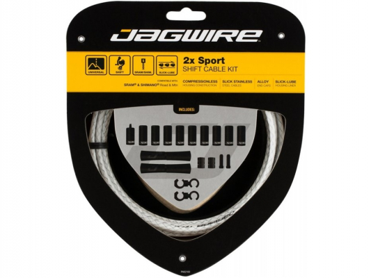 Набор рубашек и тросиков переключения JAGWIRE Sport Shift Kit 2X Braided White