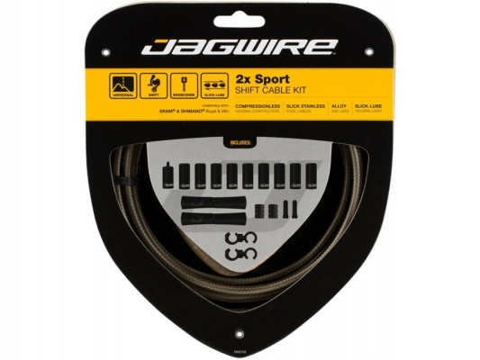 Набор рубашек и тросиков переключения JAGWIRE Sport Shift Kit 2X Carbon Silver