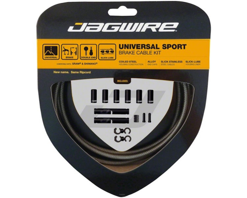 Набор рубашек и тросиков тормоза JAGWIRE Universal Sport Brake Kit Carbon Silver