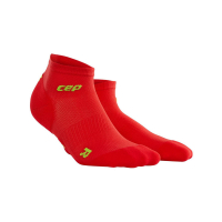 Женские ультралегкие спортивные компрессионные носки CEP Ultralight Low Cut Socks / Красный-Зеленый