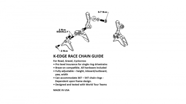 Успокоитель цепи K-EDGE 1x Race Chain Guide