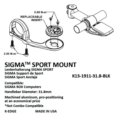 Вставка пластиковая K-EDGE Plastic Insert Kit for K-EDGE Sigma Mounts (K13-1904)