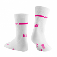 Женские спортивные компрессионные носки CEP Short Socks 3.0 / Белый-Розовый