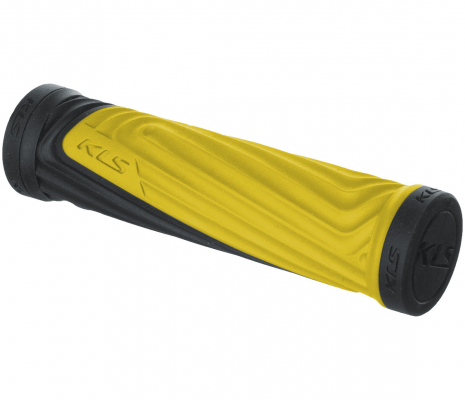 Грипсы Kellys ADVANCER 2D 130мм, кратон/гель, с заглушками, жёлтый