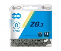 Цепь  KMC Z8.3, 8 ск., 1/2X3/32"Х116, серебр./сер., в торг.уп.