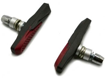 Колодки ZEIT торм. Z-661 для V-brake, резьбовые, 72 мм, чёрно-красные, совместимость: Shimano XTR/XT, блистер