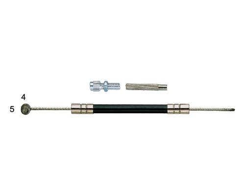 Комплект трос переключения, гальванизированная сталь, Sturmey-Archer Linea/Nimbus, в сборе, с оплёткой и комплектом деталей
