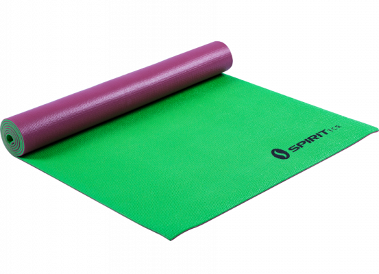 Коврик для йоги Spirit Fitness 5 мм бордово-зеленый