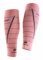 Женские спортивные компрессионные гетры CEP Calf Sleeves со светоотражателями / Розовый