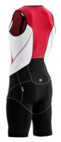 Мужской компрессионнный стартовый костюм для триатлона CEP TriSuit / Черный-Красный C52M-5R