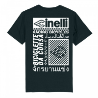 Футболка Cinelli T-Shirt Racing Bicycles / Черный-Белый