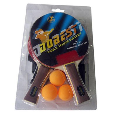 Набор DOBEST BR18 1 звезда (2 ракетки + 3 мяча + сетка + крепеж)