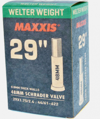 Камера велосипедная Maxxis WELTER WEIGHT, 29"X1.75/2.4, 44/61-622, 0.8 мм, LSV48 (B-C)