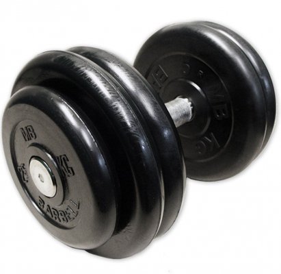 Гантель неразборная Barbell MB-FdbM-B26 черная 26 кг