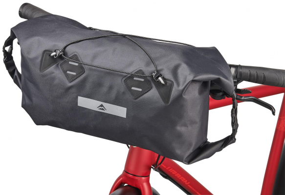 Сумка на руль Merida Handlebar Bag, 17.4L, Dia 22, L 63.5, W 33.5cm, 315гр. Black/Grey