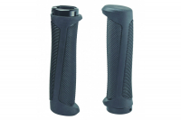 Ручки на руль H318 OneSideLock 138мм резиновые с 1 фикс. эргономичные с торцевыми элементами