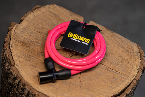 Велозамок тросовый OnGuard Lightweight  2022 Pink 150cм x 8мм