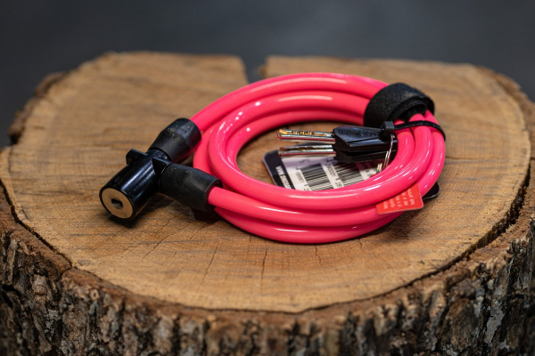 Велозамок тросовый OnGuard Lightweight  2022 Pink 150cм x 8мм