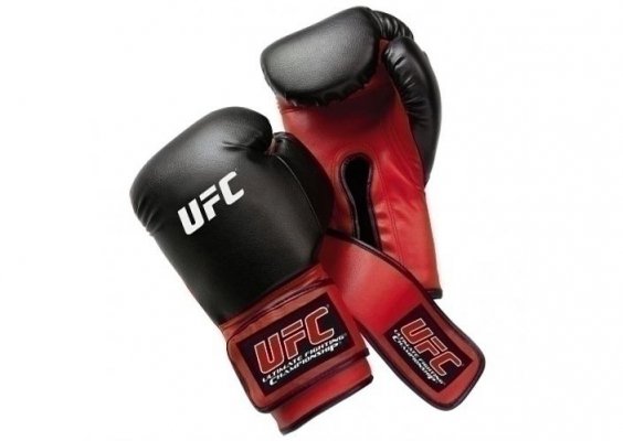 Перчатки для спарринга UFC винил (черно-красные) 12oz 1450891P