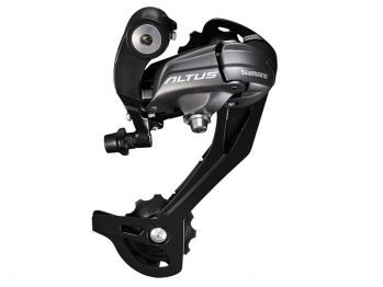 Переключатель SHIMANO задний RD-M370-L-SGS ALTUS, 9 скоростей, ёмкость 45 зубов, чёрный, без уп