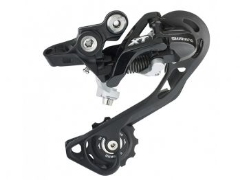 Переключатель SHIMANO задний RD-M781-SGS DEORE XT, 10 скоростей, обычная тяга, низкий профиль Shadow, ёмкость 43 зуба, вес 238г, без уп.