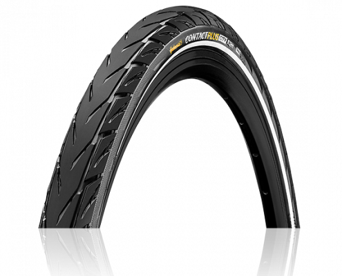 Покрышка  CONTINENTAL CONTACT Plus City 28 x 1.75 (47-622) чёр./чёр. Reflex, 3/180TPI, SafetyPlusBreaker, E50