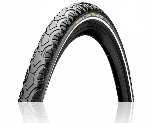 Покрышка  CONTINENTAL CONTACT Plus Travel 26 X 1.75 (47-559) чёр./чёр. Reflex, 3/180TPI, SafetyPlusBreaker, E25