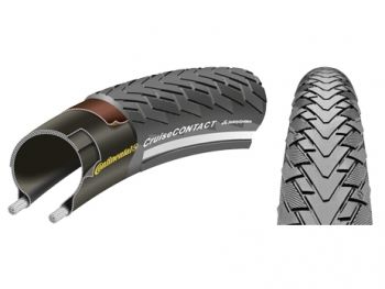 Покрышка CONTINENTAL CruiseContact, 26 x 2.0 (50-559), серый-серый, отражатель