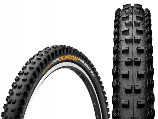 Покрышка  CONTINENTAL Der Baron 2.4 Projekt 26 x 2.4 (60-559) чёр./чёр. складная, 4/240TPI, ProTection Apex