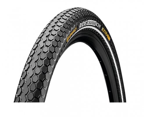Покрышка  CONTINENTAL Ride Cruiser 26 x 2,2 (55-559) чёрная  с светоотражающей полосой