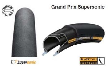 Покрышка шоссе CONTINENTAL Grand Prix Supersonic, 700 x 23C, (23-622) борт-кевлар