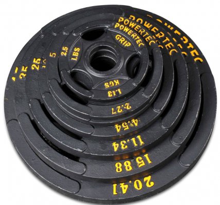 Набор олимпийских дисков 51 мм для тренажеров  Powertec 255 LBS (115,68 кг)
