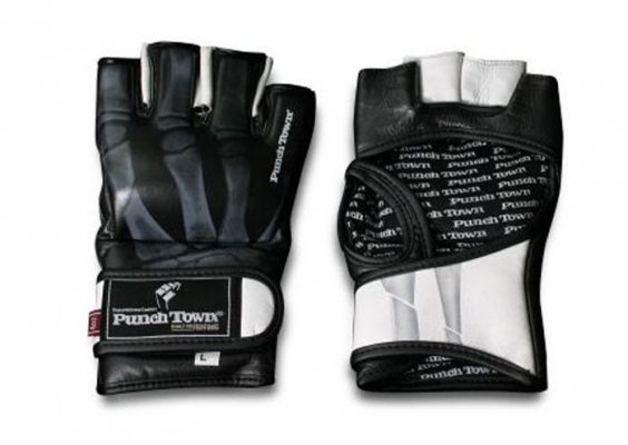 Профессиональные перчатки для миксфайта Punchtown (кожа) Karpal, S, L, XL, черный Karpal Pro