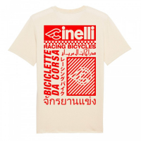 Футболка Cinelli T-Shirt Racing Bicycles / Белый-Красный