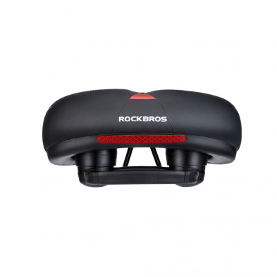 Седло Rockbros черное, комфортное с прорезью и ручкой, арт AQ-6090R