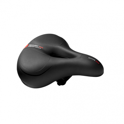 Седло Rockbros черное, комфортное с прорезью и ручкой, арт AQ-6090R