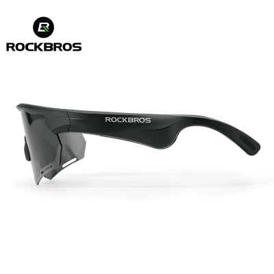 Очки велосипедные Rockbros черные с bluetooth гарнитурой