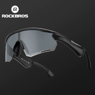 Очки велосипедные Rockbros черные с bluetooth гарнитурой