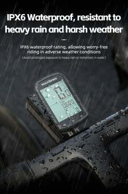 Велокомпьютер Rockbros M1 smart GPS, 25 функций