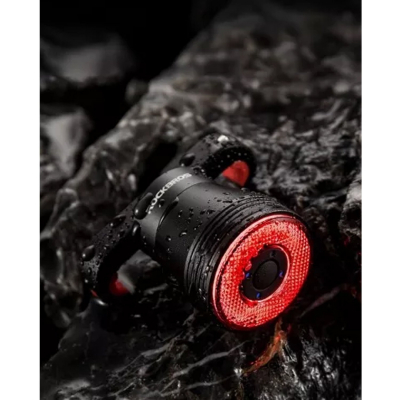 Фонарь задний Rockbros Q5, двойной универсальный крепеж, датчик сна и торможения USB