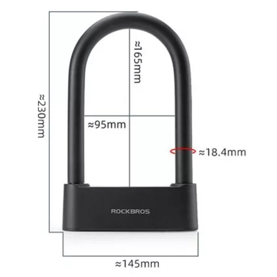 Замок вело Rockbros Разблокировка с помощью Bluetooth и по отпечаткам пальцев
