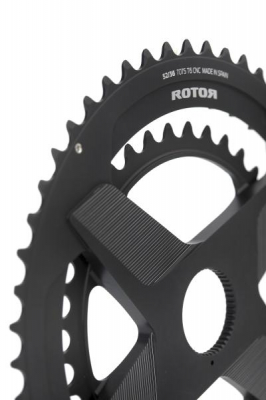 Звезда Rotor Chainring Aldhu 3D+ Direct Mount Din Round Black 52/36t