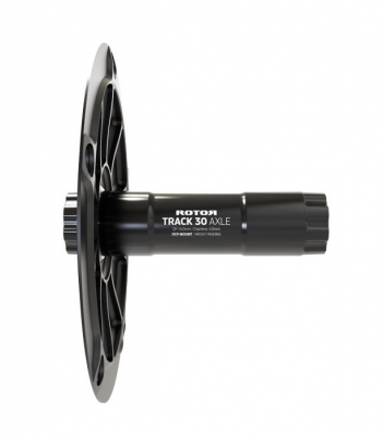 Паук шатунов с осью Rotor Track 30 Crankset Axle+Spider Black