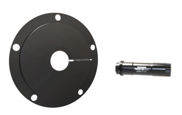 Паук шатунов с осью Rotor Track 30 Crankset Axle+Spider Black