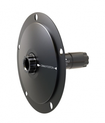 Паук шатунов с осью Rotor Track 30 Crankset Axle+Spider Black