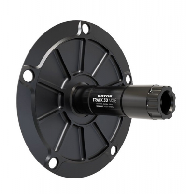 Паук шатунов с осью Rotor Track 30 Crankset Axle+Spider Black