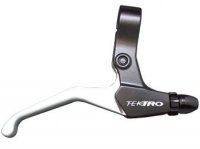 Ручка тормозная TEKTRO CL520-RS правая, под 2 пальца, алюминий, для V-brake и шифтеров Rapidfire, чёрн./серебр., 152г/пара, для CITY/TREKKING