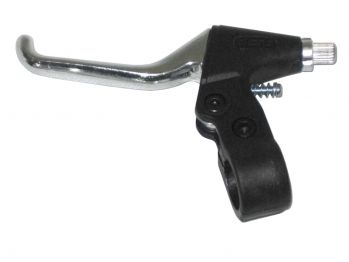 Ручки тормозные TBS QLZ-15 под 2/3 пальца, алюминий/пластик, для V-brake, чёрн./серебр.