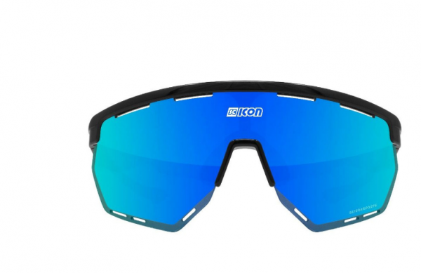 Очки велосипедные Scicon Aerowing Multimirror, Blue +Rain Clear /Black gloss
